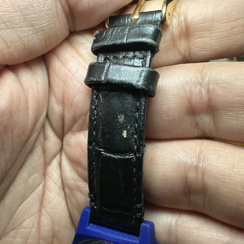 Nixon The Time Teller Blue/black 30mm Leather Watch Unisex‎ - Not Working Repair